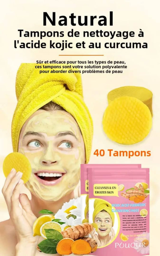 Tampon nettoyants au curcuma